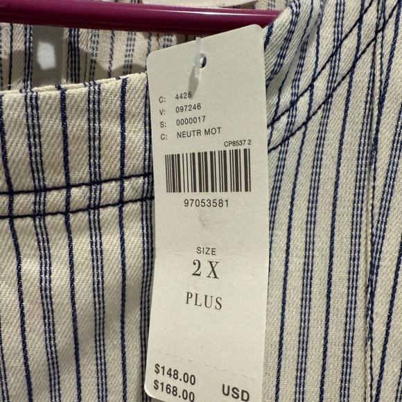 NWT Anthropologie Pilcro 2X Plus Short-Sleeve Denim Mini Swing Dress - Picture 8 of 14